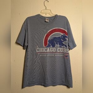 Majestic Chicago Cubs Blue T-Shirt Size Large Pre-owned